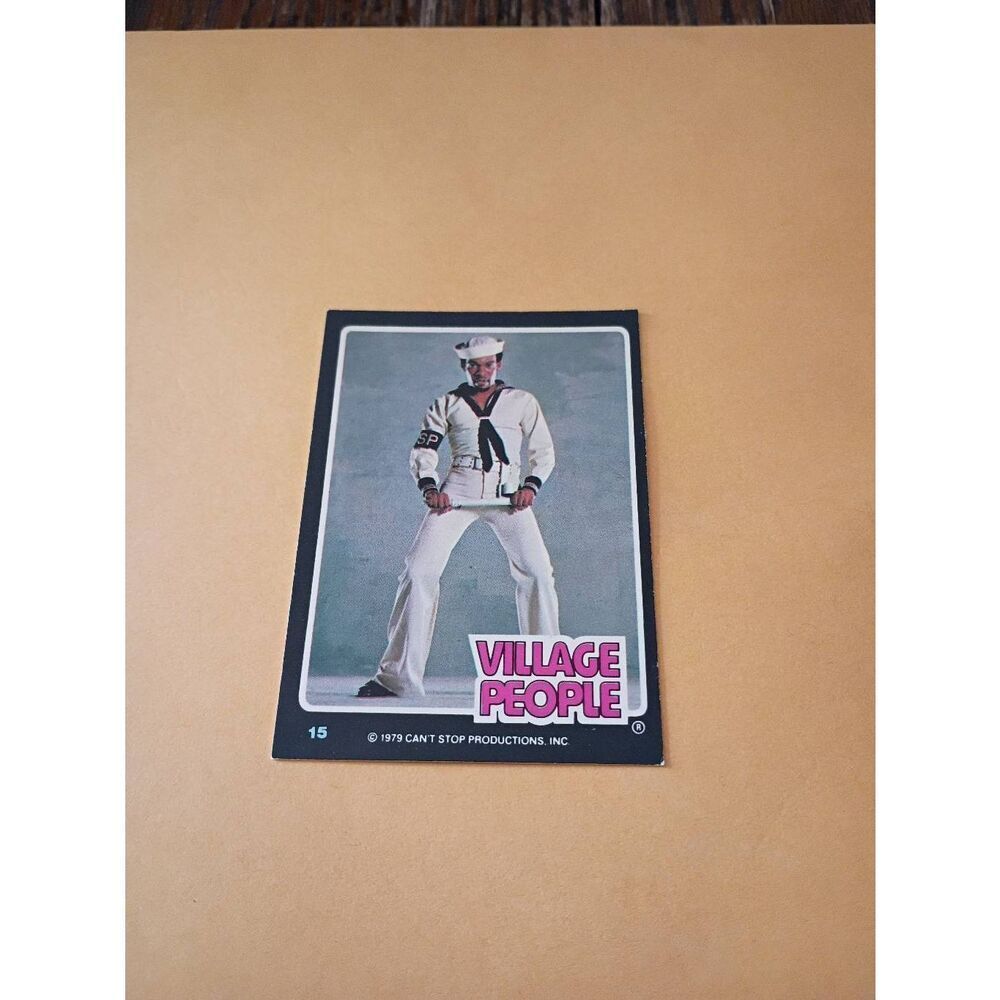 Vintage 1979 Village People Trading Card #15 Disco Era Vintage Music Collectible